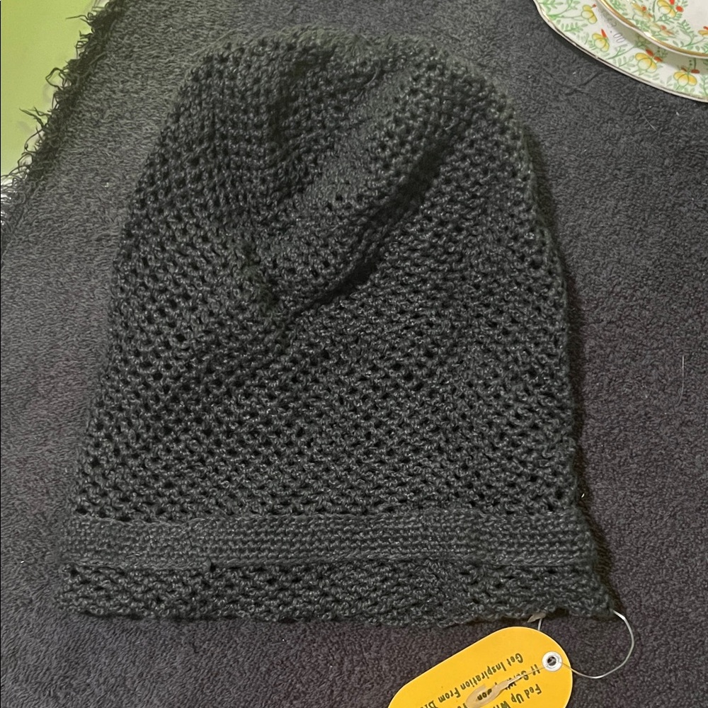 Bruff Vintage Black Knit Beanie Hat - Picture 2 of 4